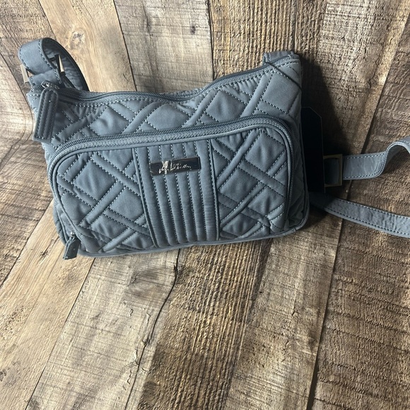 Vera Bradley Handbags - Vera Bradley Carbon Microfiber Crossbody Purse